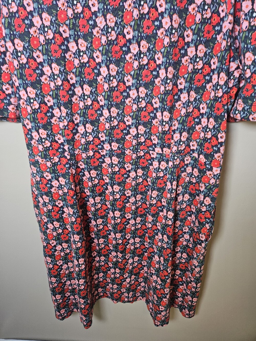 Boden Floral Sheath Cotton Midi Dress 16/18R XL Pockets Stretch Spring Summer - Picture 8 of 13